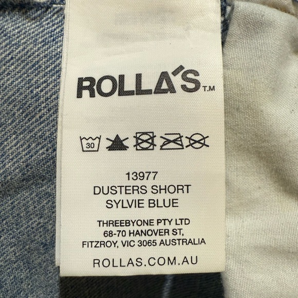 ROLLA'S Light Blue Distressed Jean Shorts Sylvia Blue High Rise - Picture 7 of 7